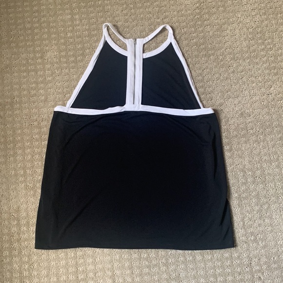 Topshop black top with white piping - Picture 2 of 6